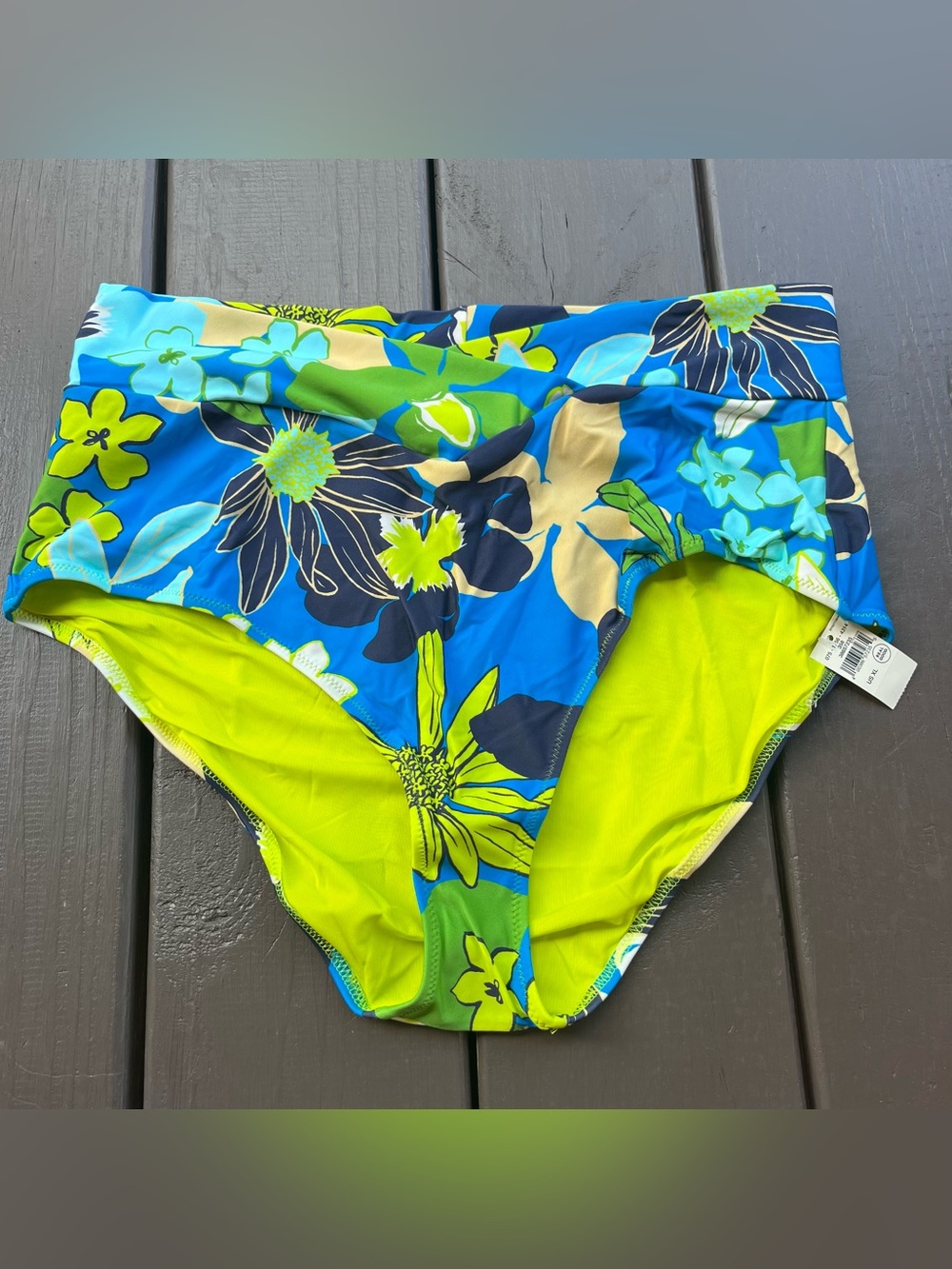 Aerie Real Good Crossover High Waisted Full Coverage Floral Bikini Bottom XL